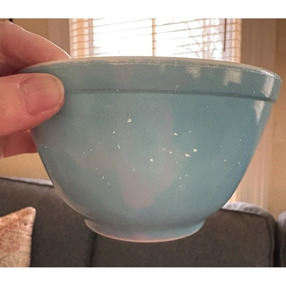 Vintage small glass turquoise Pyrex nesting mixing bowl replacement primary set